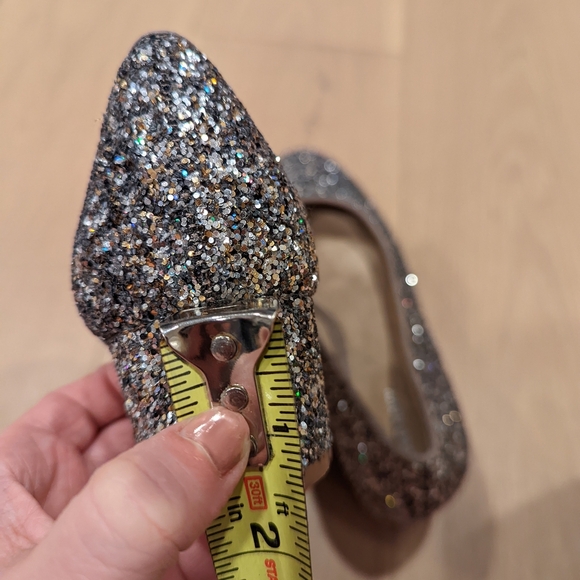 Glitter Block Heel Pumps - Picture 2 of 11
